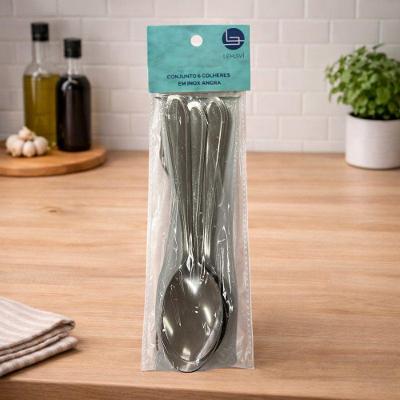 Conjunto de Colheres Angra Aço Inox 6 Peças para Mesa Inox Lehaví