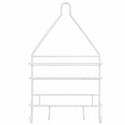 Organizador Suspenso Vertical Multiuso em Ferro para Banheiro Cozinha Ou Lavanderia Branco Yeet