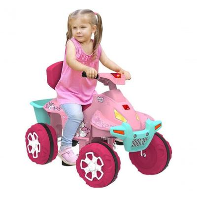 Motoca Quadriciclo Smart Quad Passeio e Pedal Rosa Brinquedos Bandeirante