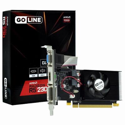 Placa de Vídeo Radeon R5-230 2GB DDR3 GL-R5-230-2GB PCI Express 3.0 X16 Goline