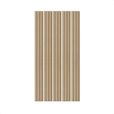 Painel Ripado Eva Flexível Laminado Autocolante 10cm 5 Metros Carvalho Meu Rodapé