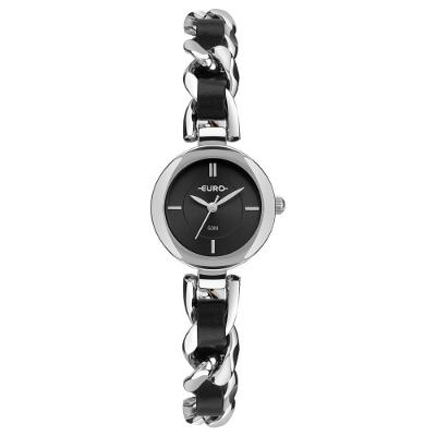 Relógio Feminino Eu2035ZBJ-5P Analógico Pulseira Metal Couro Prata Euro