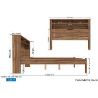 Cama de Casal Invicta com Baú + 2 Nichos Branco - Santos Andirá - 7