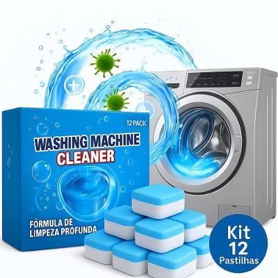 Pastilhas de Limpeza para Máquina de Lavar Roupas e Louças Kit 12 Unidades Utibom