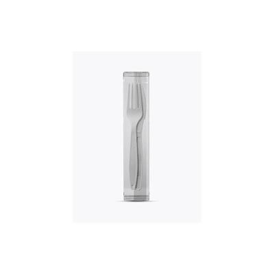 Kit Garfo e Faca Master 500 Unidades para Refeição Prata Branco Preto