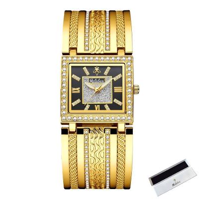Relógio de Pulso Feminino de Quartzo Luxo Elegante Preto Luminescente Sanda