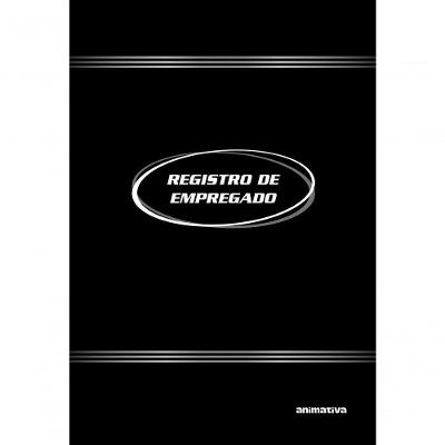Livro de Registro de Empregado 100 Folhas Formato Grande 215mm X 315mm Preto