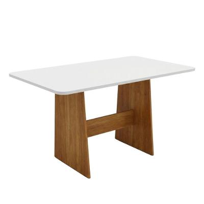 Mesa de Jantar Maira 4 Lugares Tampo MDF 120cm Madeirado-off White Viero Móveis