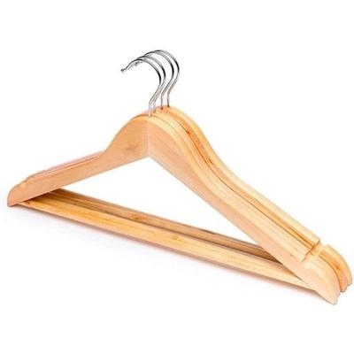 Kit 12 Cabides de Madeira Envernizada com Gancho Giratório para Guarda Roupa Clean Tech