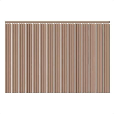 Kit Cabeceira Flexível Painel Eva Ripado Autocolante King para Cama em Mdf Creme Meu Rodapé