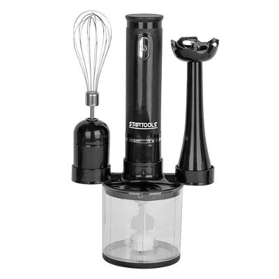 Kit Mixer Processador e Batedor de Alimentos 3 em 1 Startools 200W Preto 110V