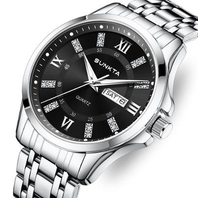 Relógio de Pulso Feminino Analógico com Pulseira de Aço Inox Preto e Prateado Lige
