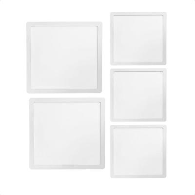 Kit 5 Painéis de LED Quadrado de Sobrepor 24W 4100K Neutro Suave Branco Blumenau Iluminação