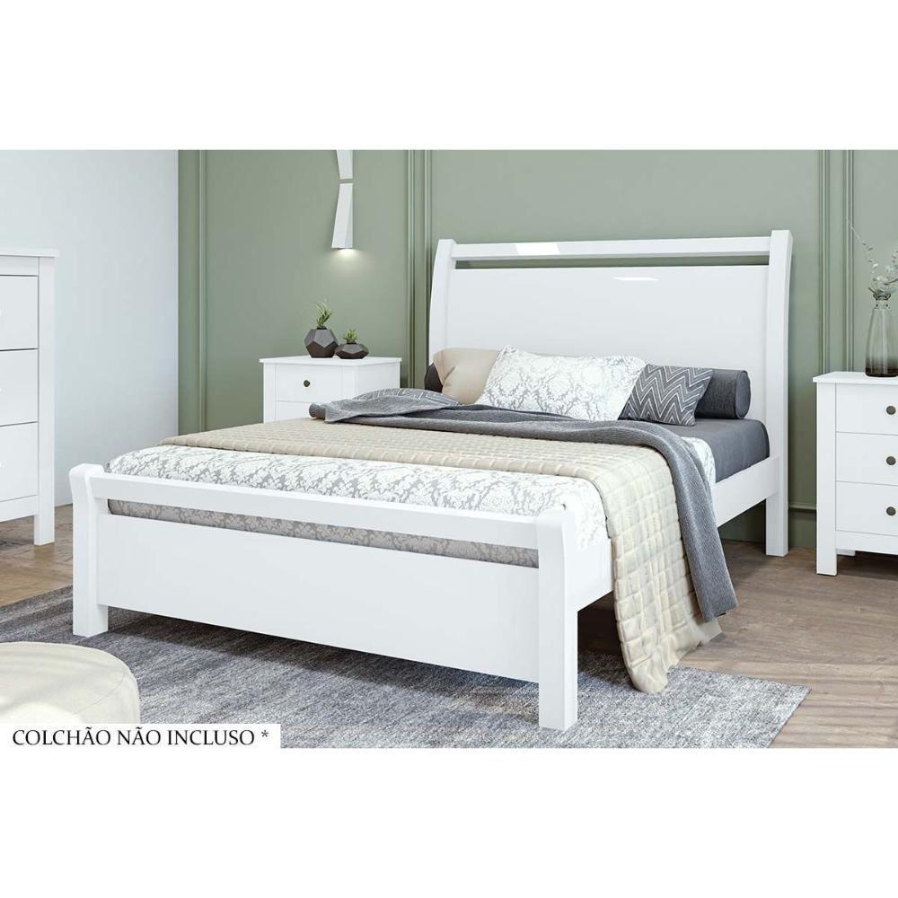 Cama de Casal Reali Branco - Lopas - 1