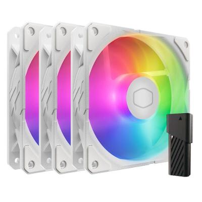 Kit 3 Fan para Gabinete Sickleflow Edge ARGB 120mm Branco Cooler Master