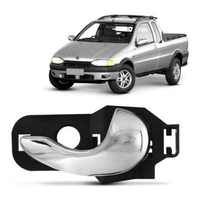 Maçaneta Interna Esquerda Strada 1996 Até 2007 Prata Universal Automotive