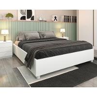 Cama de Casal de Mônaco Branco/Neve - Tcil Móveis - 1