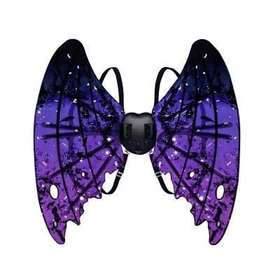 Fantasia de Asas com Led e Música Vampiro em Materiais Leves Ecológicos para Festas Utibom