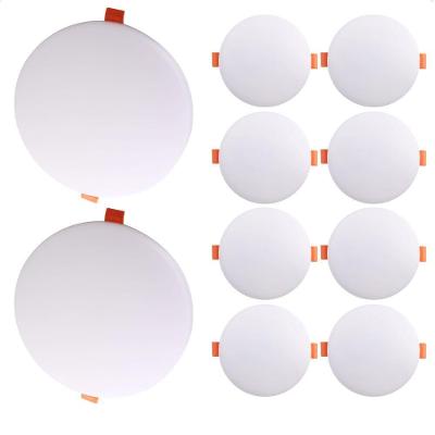 Kit 10 Painel Redondo de LED 17W Frameless 4000K Neutro Suave Branco Bivolt Taschibra