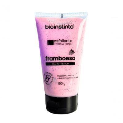Esfoliante Corporal e Facial com Colágeno Framboesa Limpeza Profunda e Pele Suave 150g Bio Instinto