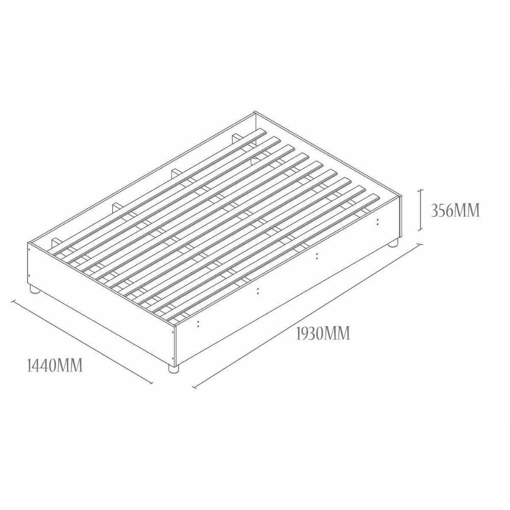 Cama de Casal de Mônaco Branco/Neve - Tcil Móveis - 2