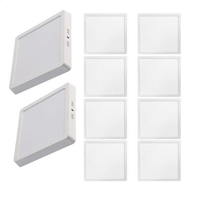 Kit 10 Painéis de LED Quadrado Sobrepor 24W 6500K Branco Frio Blumenau Iluminação