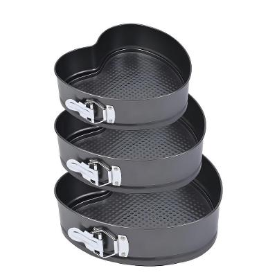 Kit 3 Formas Coração para Bolo e Torta Fundo Removível Antiaderente Utibom