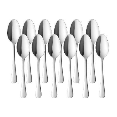 Jogo 12 Colheres para Sobremesa Positano Aço Inox 16cm Compatível Lava-Louças Prata Lyor