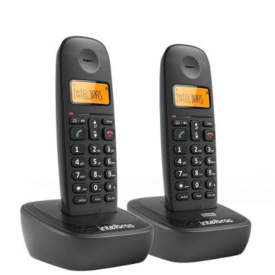 Telefone sem Fio Intelbras TS 2512 com Identificador de Chamadas Preto com Ramal