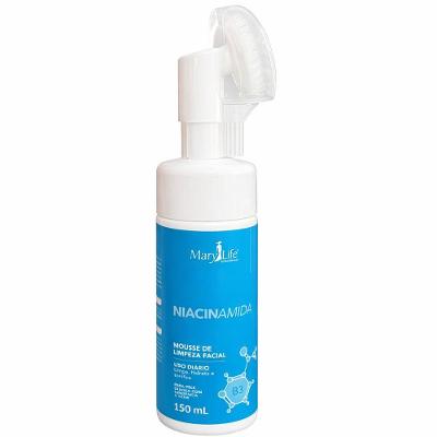 Mousse de Limpeza Facial com Niacinamida B3 150ML com Escova de Silicone para Rosto Oleoso