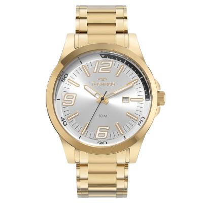 Relógio Masculino 2115UDU-1K Analógico Pulseira Aço Inox Dourado Technos