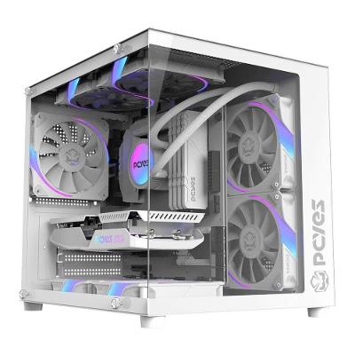 Gabinete Gamer Forcefield Mini White Ghost GFFMNWG Mini-Tower para Mini ITX e Micro ATX Branco Pcyes