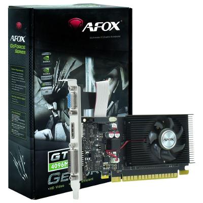 Placa de Vídeo Geforce GT730 4GB DDR3 AF730-4096D3L3-V2 para Multimídia e Trabalho Afox