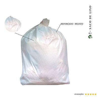 Saco de Lixo 15L Reforçado Plástico Branco com 20 Unidades Higipack