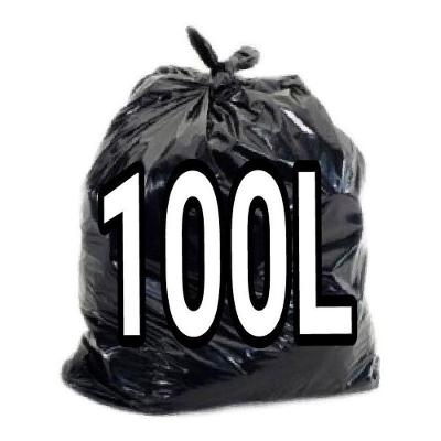 Saco de Lixo 100L Preto Gramatura 0,12mm Reforçado com 100 Unidades Higipack