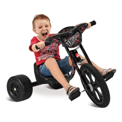 Triciclo Infantil Speed Aro 14 com Estrutura em Aço Tubular Preto Brinquedos Bandeirante
