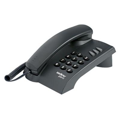 Telefone com Fio Intelbras Pleno para Mesa Ou Parede com Funções Flash e Rediscar Preto 1 Unidade