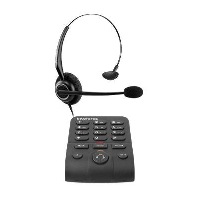 Telefone Headset com Fio Intelbras HSB50 com Microfone Cancelador de Ruído para Uso Profissional