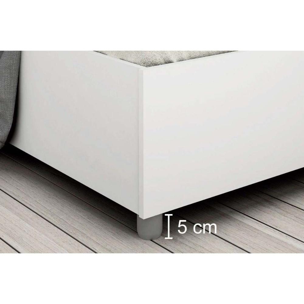 Cama Solteiro Mônaco Branco/Neve - Tcil Móveis - 4