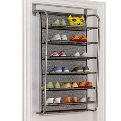 Sapateira de Porta Ou Parede 6 Prateleiras para 36 Calçados em Aço Carbono e Nylon Yeet