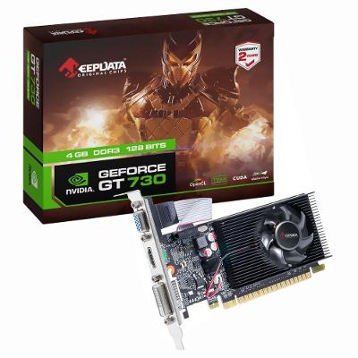 Placa de Vídeo Geforce GT730 4GB DDR3 Low Profile KDGT730-4GD3-128B Keepdata