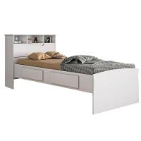 Cama Solteiro Ravena c/ 2 Gavetas Branco - Conquista - 1