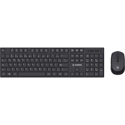 Kit Mouse e Teclado sem Fio CW11 Wireless Preto com Receptor USB para Pc e Notebook Fortrek