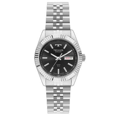Relógio Masculino Automático 8205PU-1P Pulseira de Aço Prata Technos