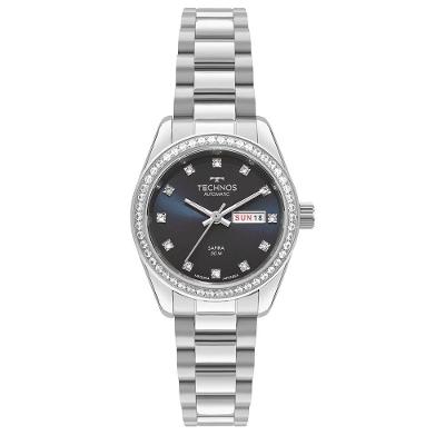 Relógio Feminino Nh06ab-1a Automático Pulseira Aço Prata Technos