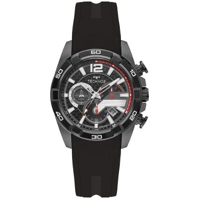 Relógio Masculino Js25bdj-2p Analógico Pulseira de Silicone Grafite Technos