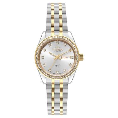 Relógio Feminino Nh06ai-1k Automático Pulseira de Aço Inox Prata Technos