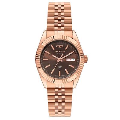 Relógio Masculino 8205PX-1M Automático Pulseira de Aço Rosé Technos