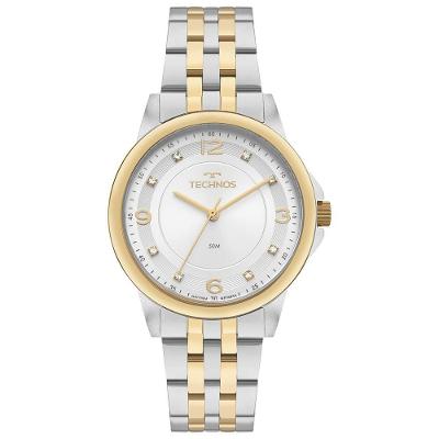 Relógio Feminino 2035NFQ-1K Analógico Pulseira Aço Inox Dress Bicolor Technos