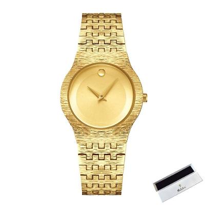 Relógio de Pulso Feminino Quartzo Dourado Analógico e Digital Sanda